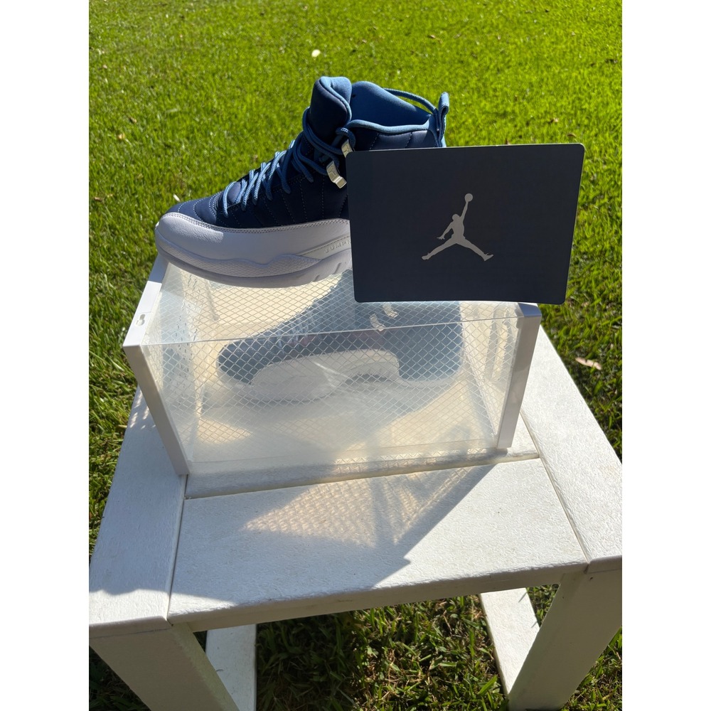 Jordan 12 Retro Indigo Stone Blue White Mens Size 8 130690-404 Basketball shoes